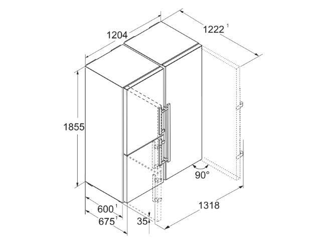 獨立式三門對開冰箱XRCsdh5266